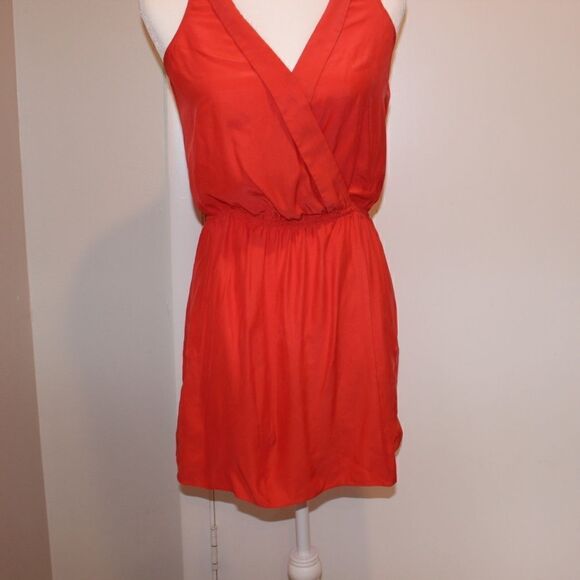 Parker Orange  Silk Mini Dress Women Size Small - Picture 6 of 14